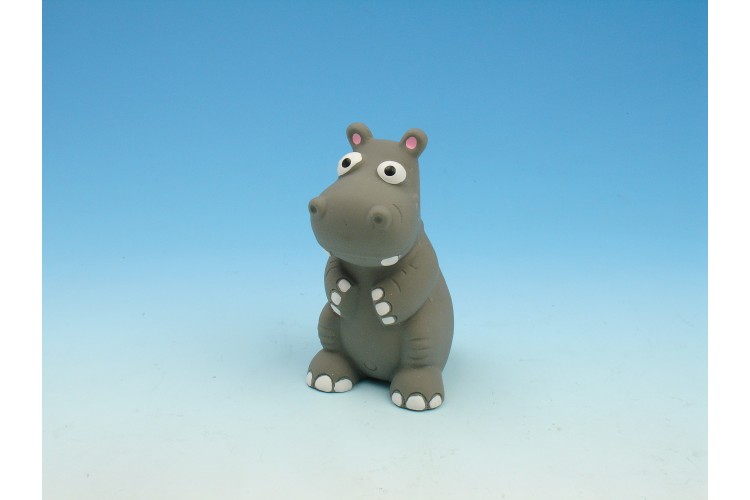 LX/1764TG Latex Squeaky Standing Hippo - 11.5cm