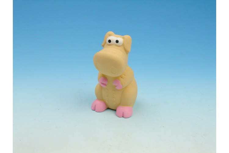 LX/1760TG Latex Squeaky Standing Pig - 11.5cm