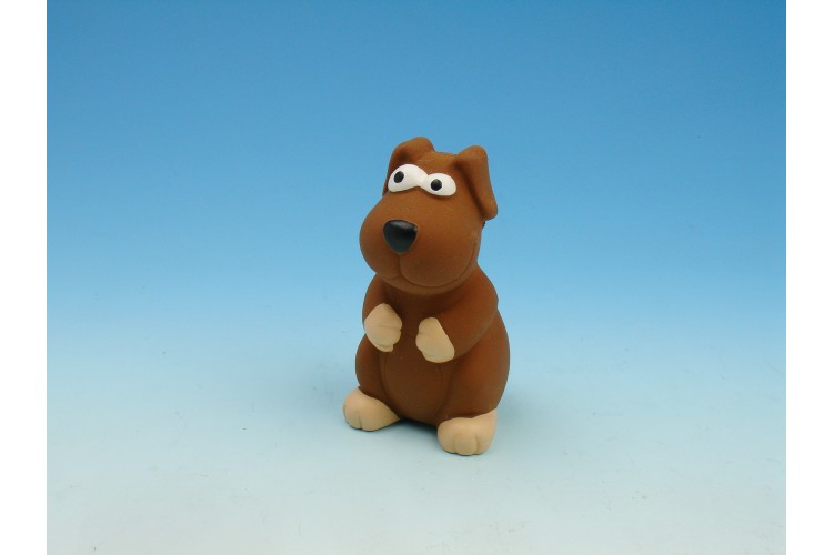 LX/1765TG Latex Squeaky Standing Dog - 11.5cm