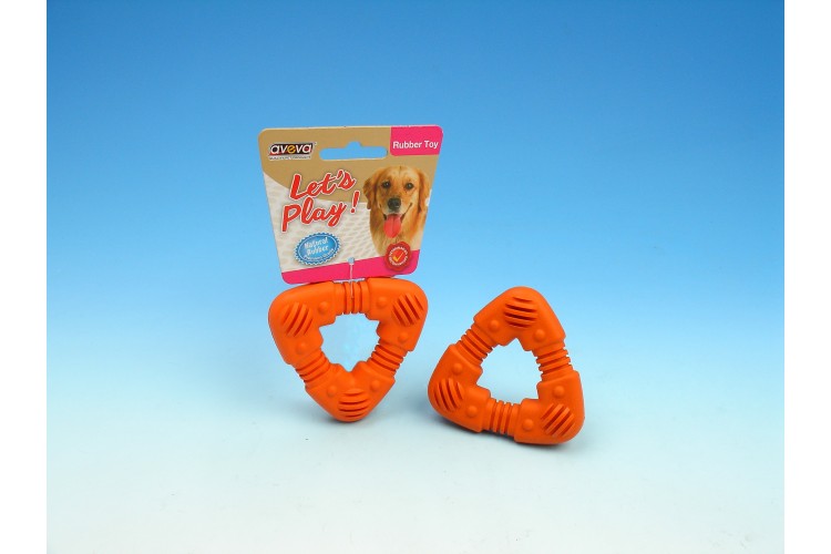 RT/3024TG Rubber Puppy Teething Tri-Ring - 3.0”