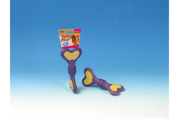 RT/3076TG Rubber Teething Bone - 6.0" (Two-Tone Colour)